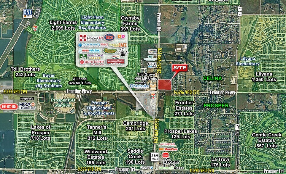 NEQ of Preston Rd, Prosper, TX à vendre - Aérien – Image 2 sur 3
