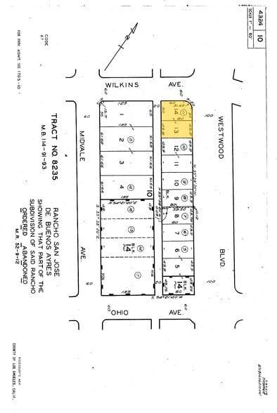 1401 Westwood Blvd, Los Angeles, CA à louer - Plan cadastral – Image 3 sur 3