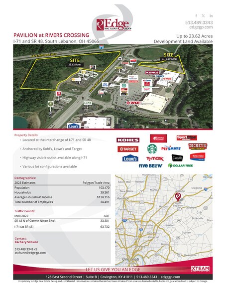 Rivers Crossing-I-71 & SR 48, S Lebanon 23.62 Acres, South Lebanon, OH à louer - Photo de l’immeuble – Image 2 sur 7