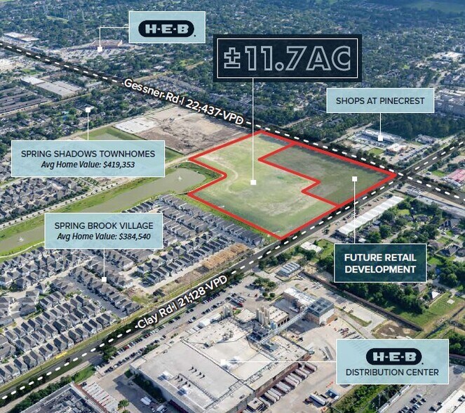 10155 Clay Rd, Houston, TX à vendre - Aérien – Image 2 sur 4