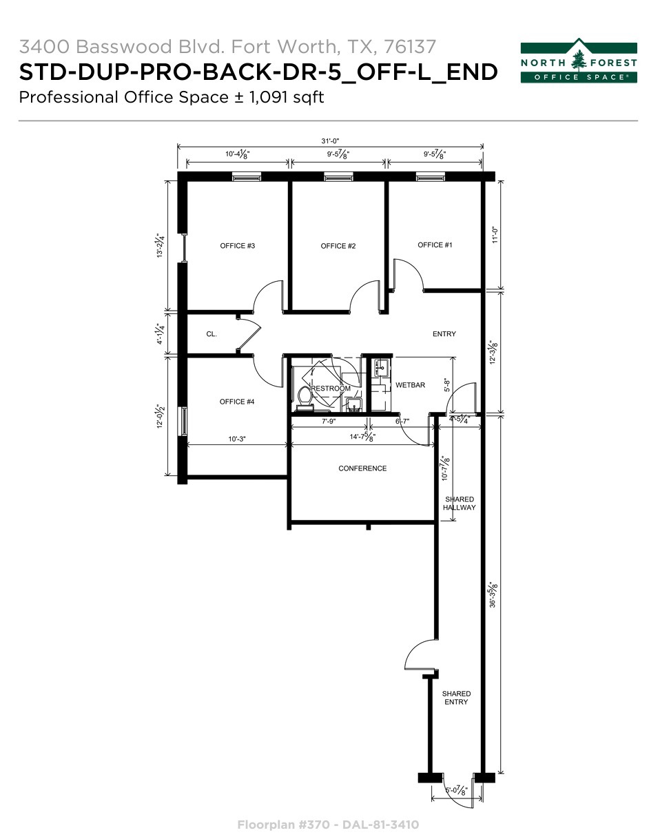3400-3420 Basswood Blvd, Fort Worth, TX à louer Plan d’étage– Image 1 sur 1