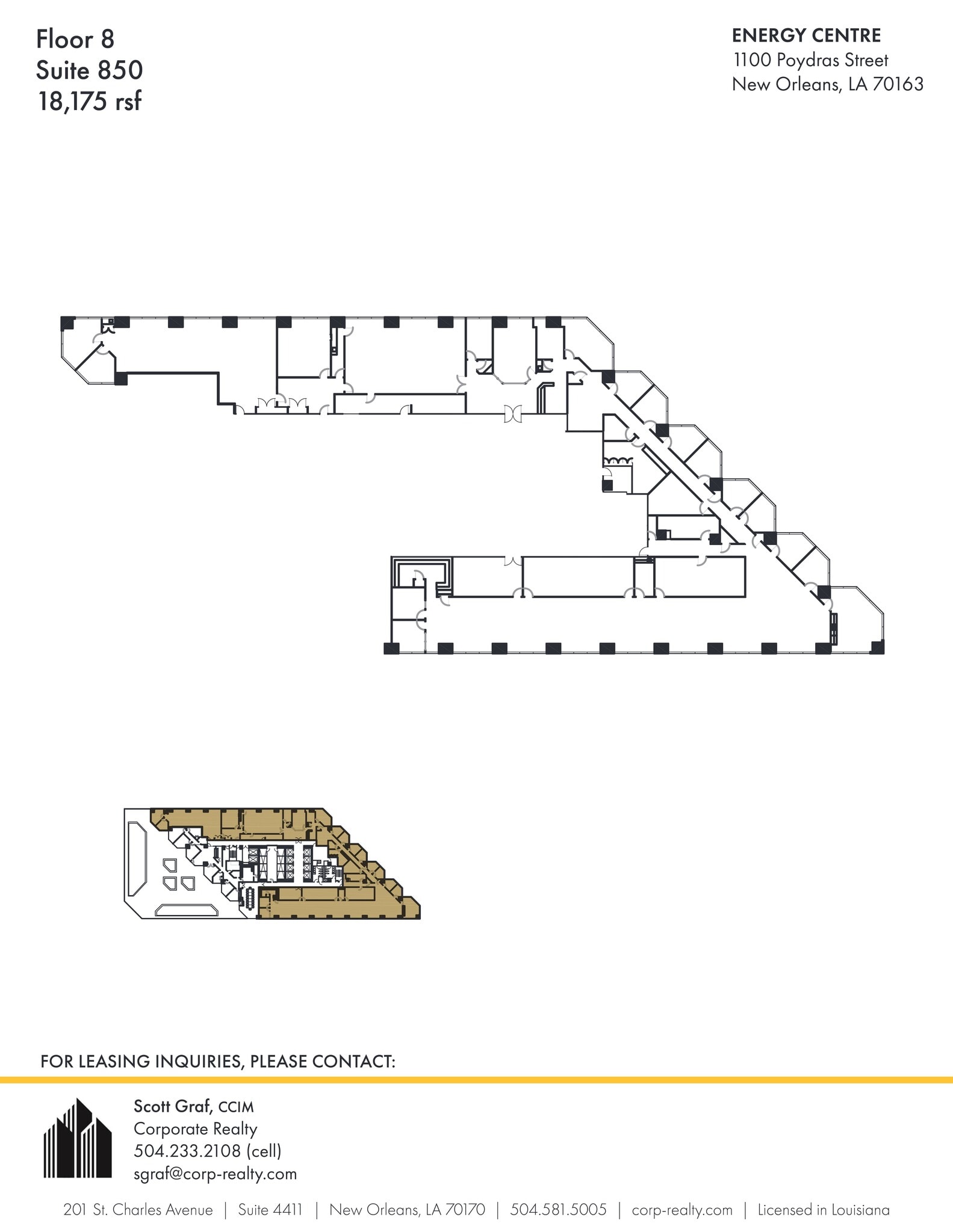 1100 Poydras St, New Orleans, LA à louer Plan de site– Image 1 sur 1