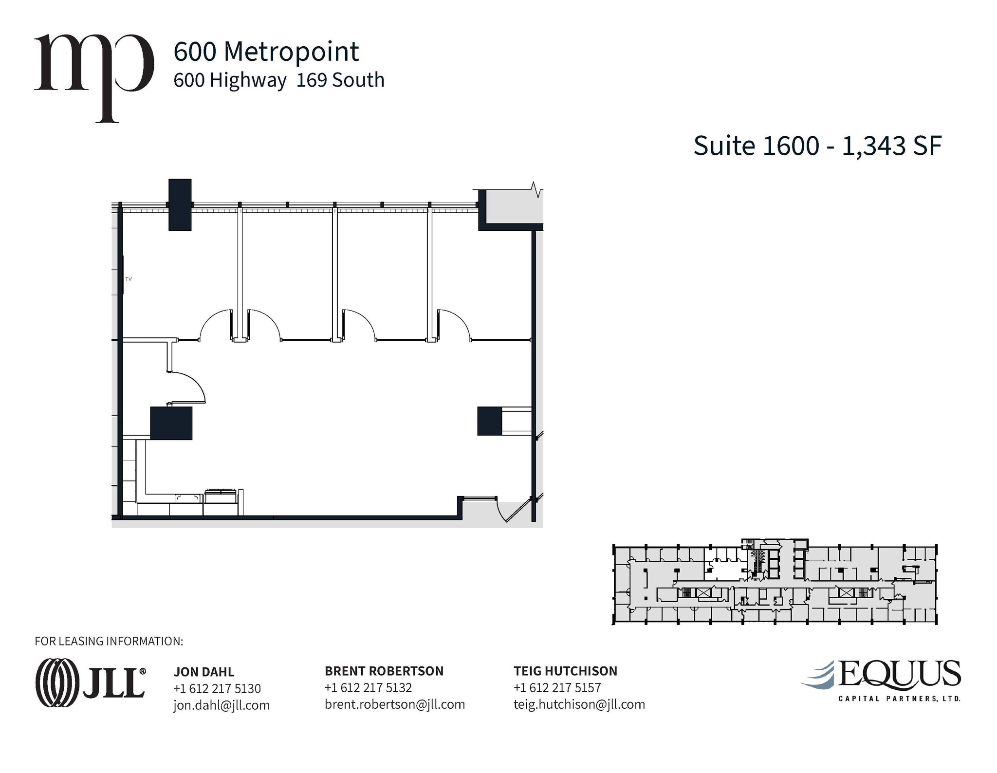 600 Highway 169 S, Saint Louis Park, MN à louer Plan d’étage– Image 1 sur 1