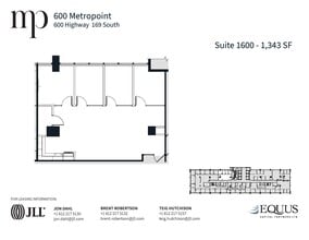 600 Highway 169 S, Saint Louis Park, MN à louer Plan d’étage– Image 1 sur 1