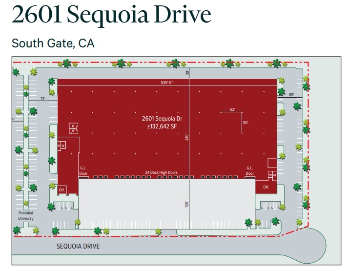 2601 Sequoia Dr, South Gate, CA à louer Plan d’étage– Image 1 sur 1
