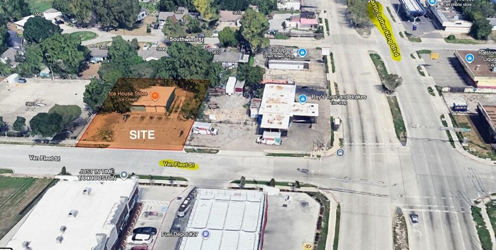 5627 Van Fleet St, Houston, TX à vendre - Aérien – Image 2 sur 4
