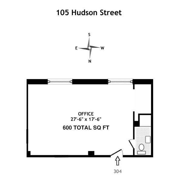 105 Hudson St, New York, NY 10013 - Lot 304 -  - Plan d’étage - Image 1 of 1