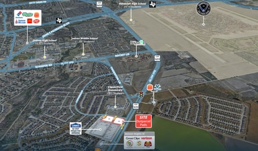 Lowe's Anchored Pad Sites, Converse, TX - Vue aérienne vue de carte