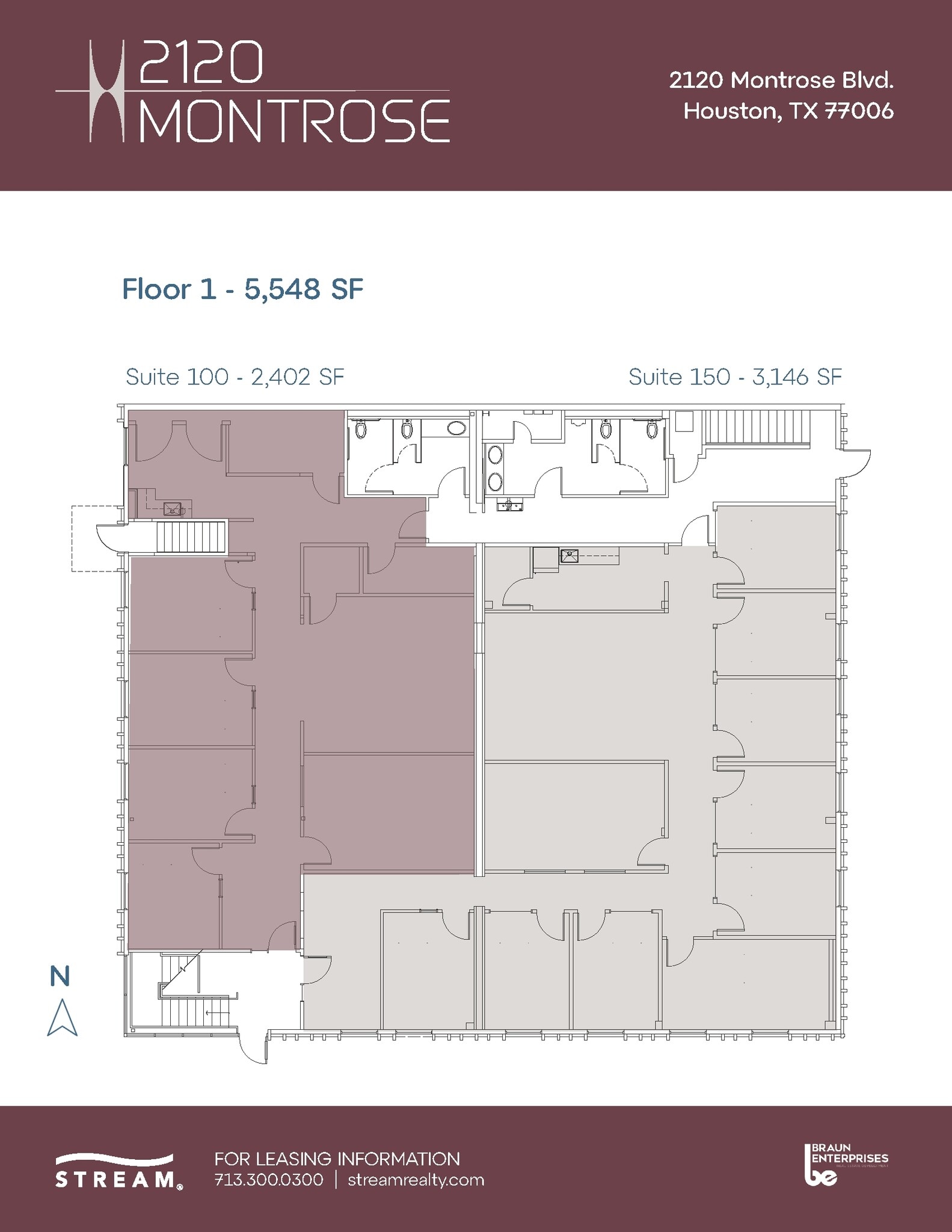 2120 Montrose Blvd, Houston, TX à louer Plan d’étage– Image 1 sur 1