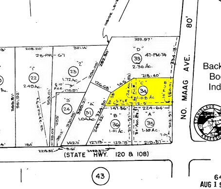 136 N Maag Ave, Oakdale, CA à louer - Plan cadastral – Image 2 sur 2