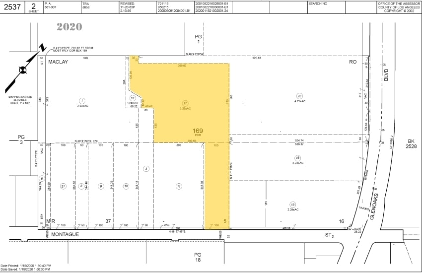 10433 Glenoaks Blvd, Pacoima, CA à louer - Plan cadastral – Image 2 sur 2