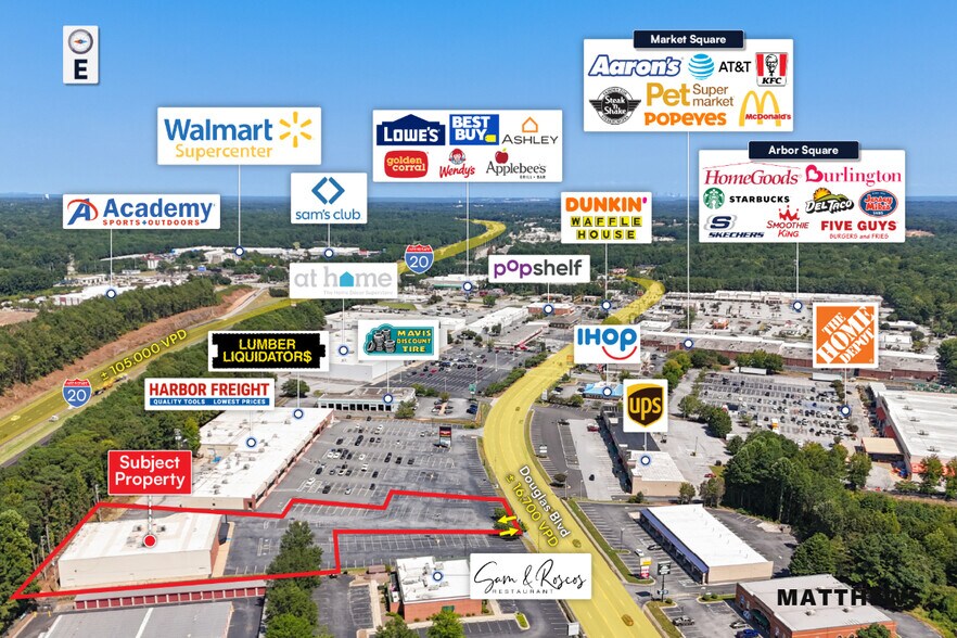 7442 Douglas Blvd, Douglasville, GA à vendre - Photo de l’immeuble – Image 2 sur 3