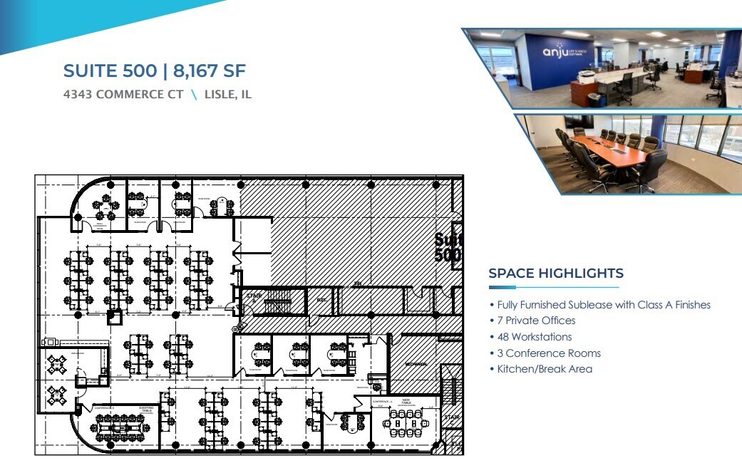 4343 Commerce Ct, Lisle, IL à louer Plan d’étage– Image 1 sur 8