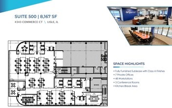 4343 Commerce Ct, Lisle, IL à louer Plan d’étage– Image 1 sur 8