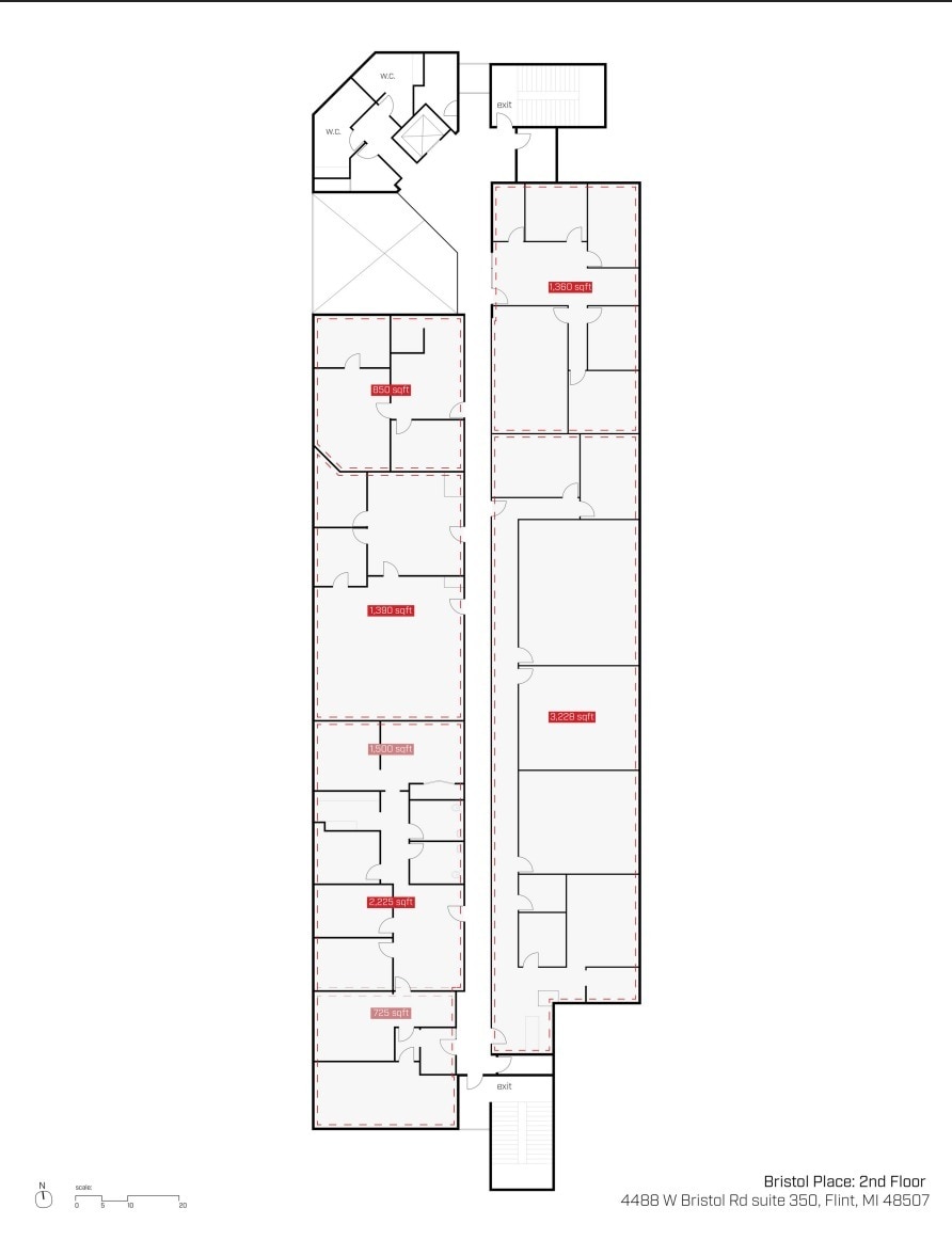 4488 W Bristol Rd, Flint, MI à vendre Plan d’étage– Image 1 sur 2