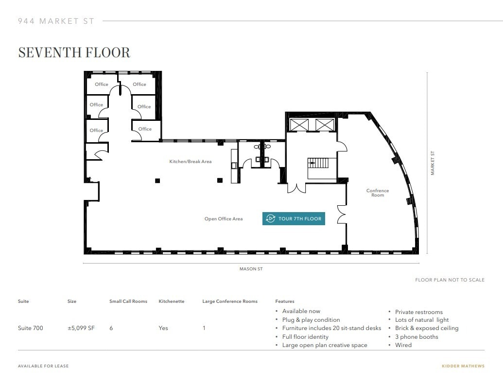 944 Market St, San Francisco, CA à louer Plan d’étage– Image 1 sur 1