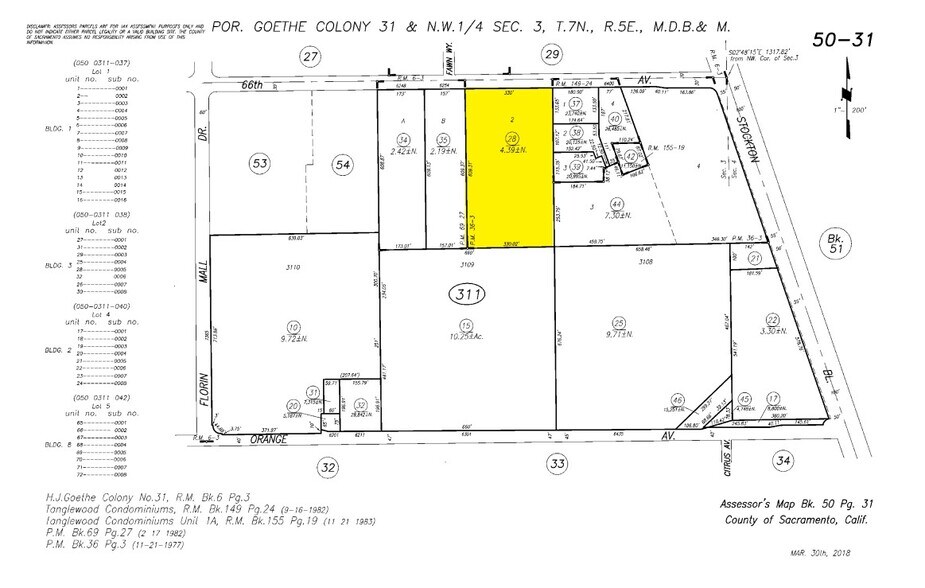 66th Ave, Sacramento, CA à vendre - Plan cadastral – Image 2 sur 2