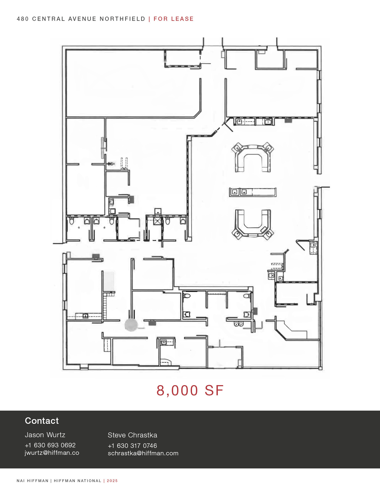 480 Central Ave, Northfield, IL à louer Plan d’étage– Image 1 sur 1