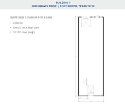 2501-2519 Gravel Dr, Fort Worth, TX à louer Plan d’étage– Image 1 sur 1