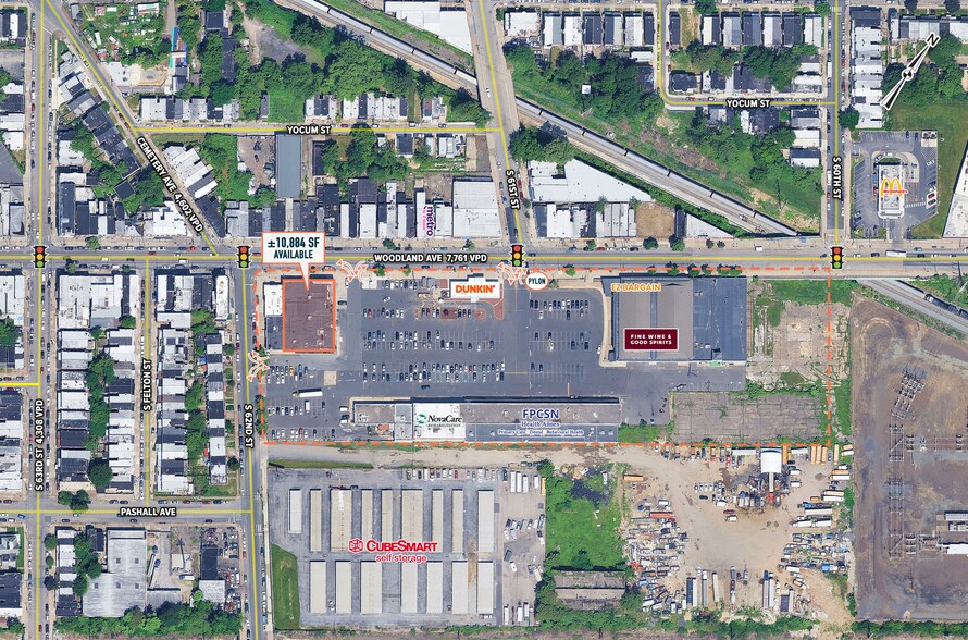 6140-6150 Woodland Ave, Philadelphia, PA à louer - Aérien – Image 2 sur 7