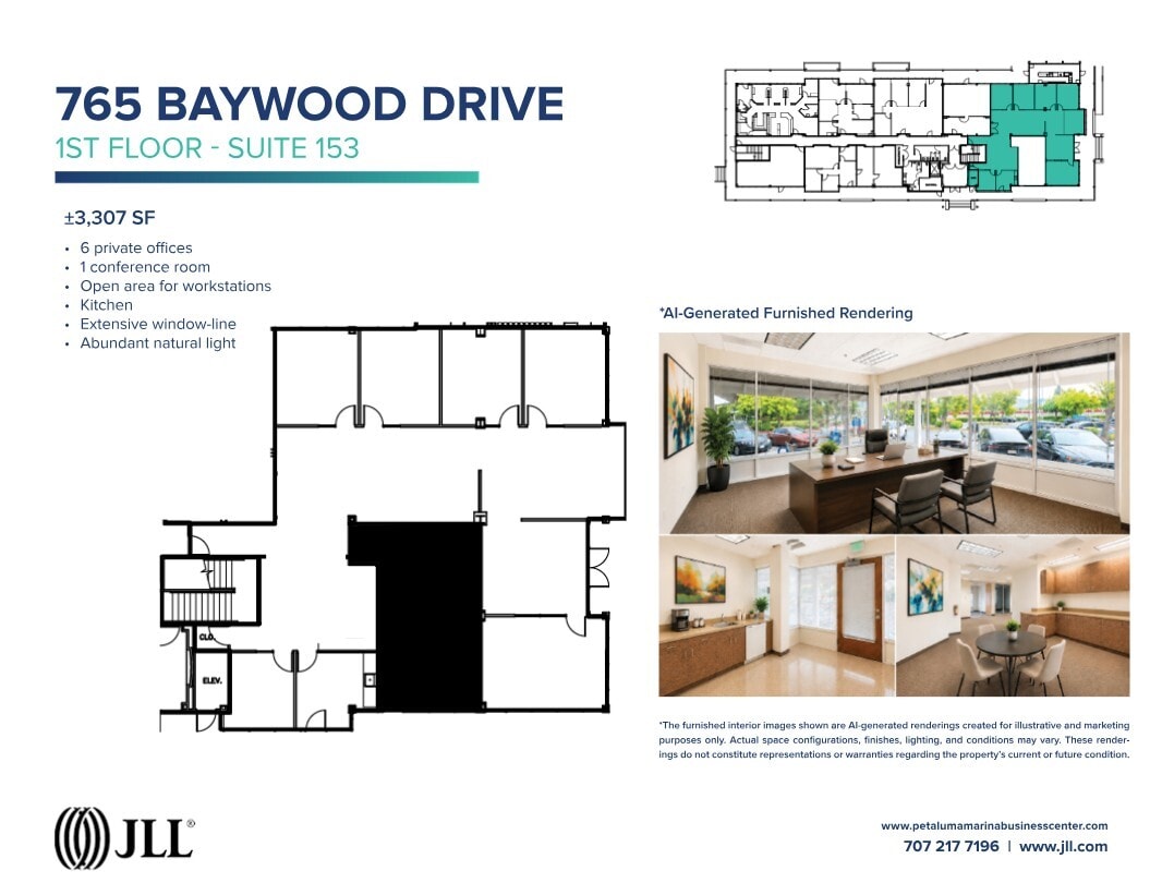 755-775 Baywood Dr, Petaluma, CA à louer Plan d’étage– Image 1 sur 1