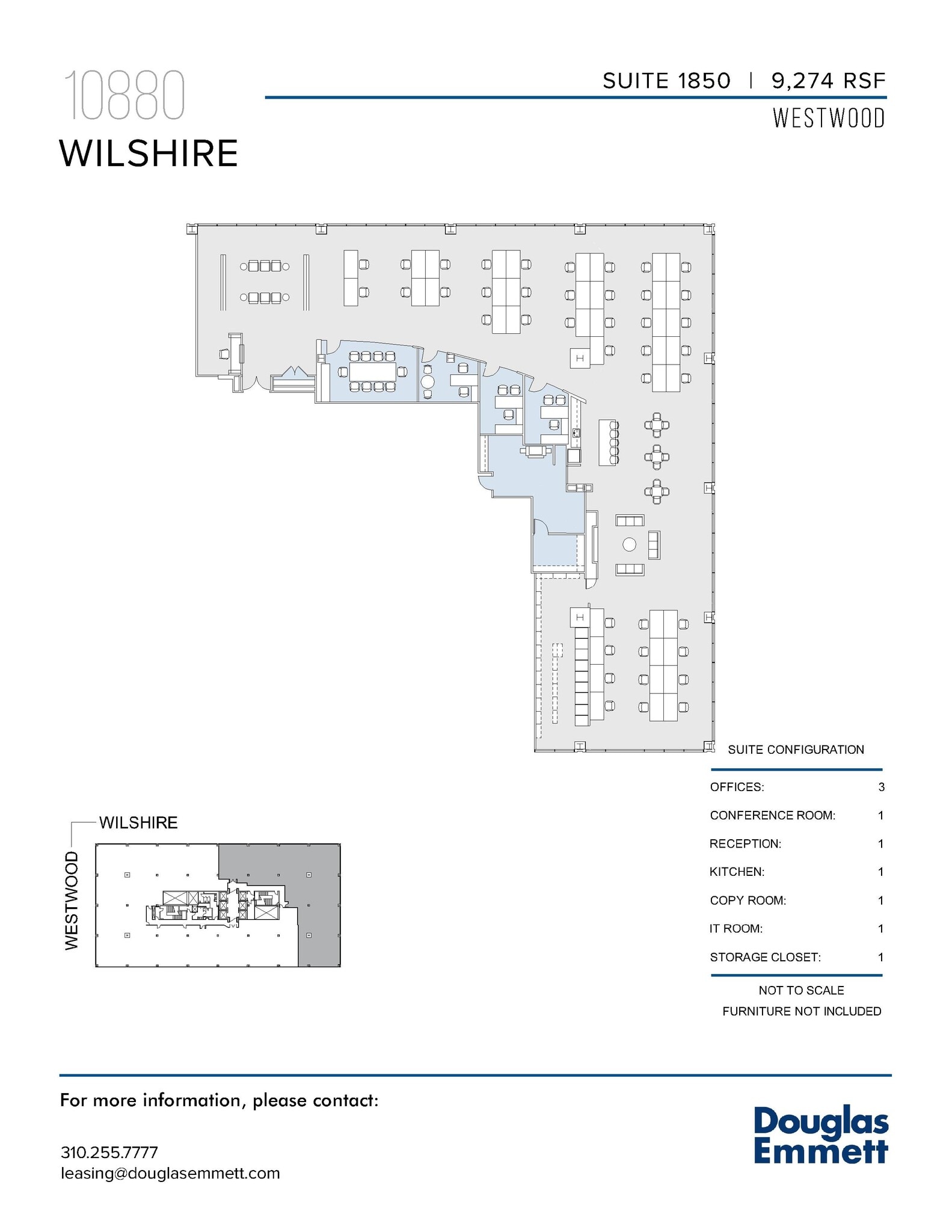 10880 Wilshire Blvd, Los Angeles, CA à louer Plan d’étage– Image 1 sur 1