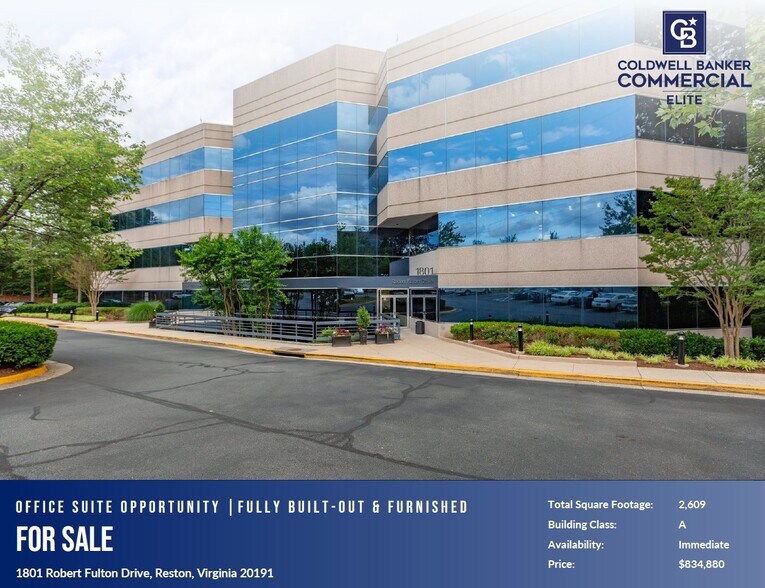 1801 Robert Fulton Dr, Reston, VA à vendre - Photo de l’immeuble – Image 1 sur 8