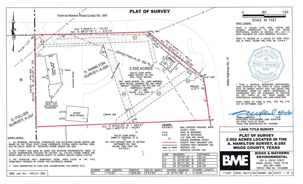 101 NW Loop 564, Mineola, TX à vendre - Plan cadastral – Image 2 sur 2