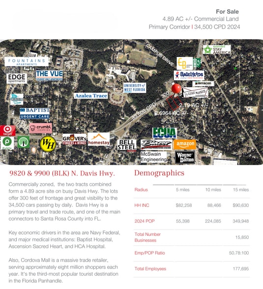 9820 9900 Davis Hwy, Pensacola, FL à vendre - Photo de l’immeuble – Image 1 sur 5
