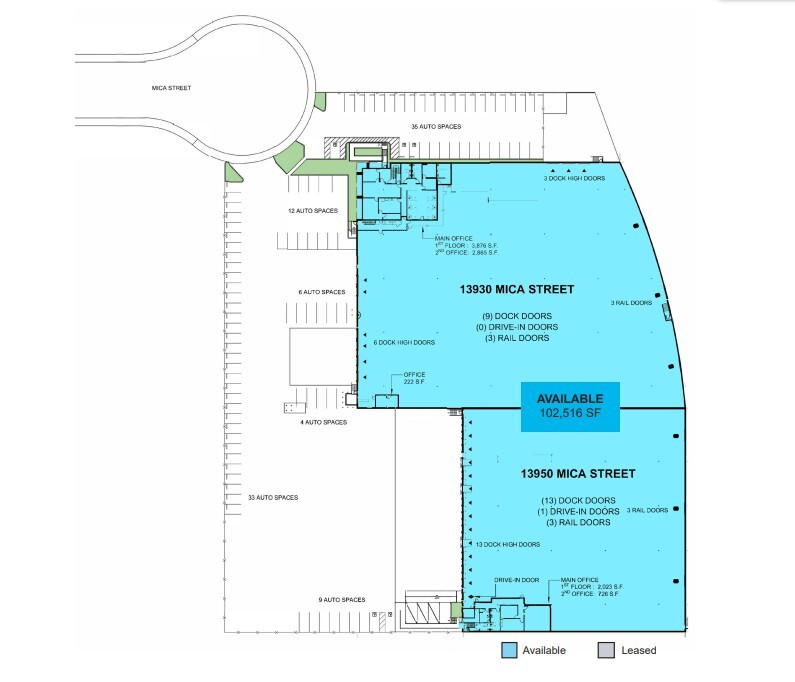 13930-13950 Mica St, Santa Fe Springs, CA à louer Plan d’étage– Image 1 sur 1