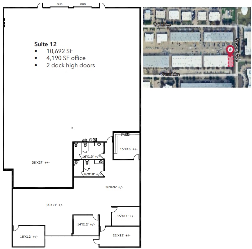 1701 Summit Ave, Plano, TX à louer Plan d’étage– Image 1 sur 2