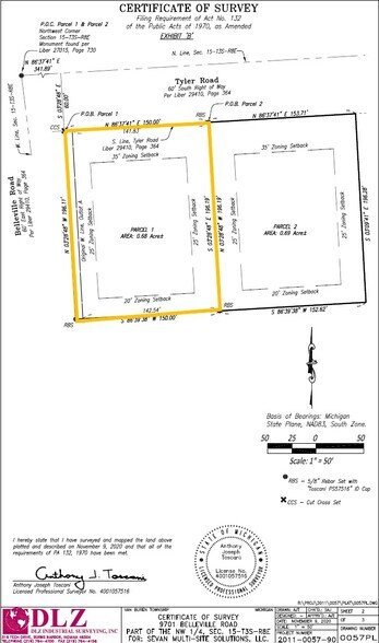 44475 Tyler Rd, Van Buren Township, MI à vendre - Plan cadastral – Image 3 sur 3