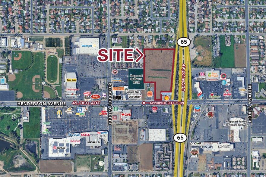 NWC West Henderson Avenue & Highway 65, Porterville, CA à vendre - Photo principale – Image 1 sur 1