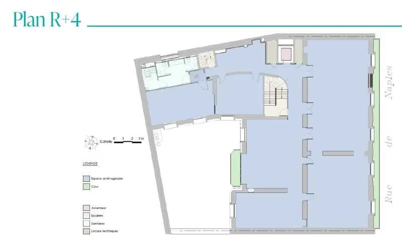 36 Rue De Naples, Paris à louer Plan d’étage– Image 1 sur 2