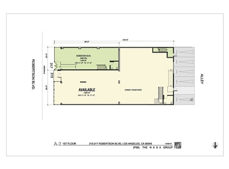 317 N Robertson Blvd., West Hollywood, CA à louer Plan d’étage– Image 1 sur 1