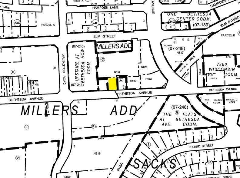 4833 Bethesda Ave, Bethesda, MD à louer - Plan cadastral – Image 2 sur 6