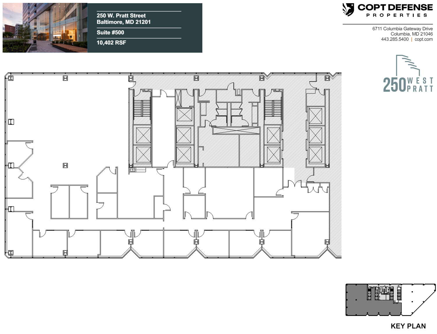 250 W Pratt St, Baltimore, MD à louer Plan d’étage– Image 1 sur 1