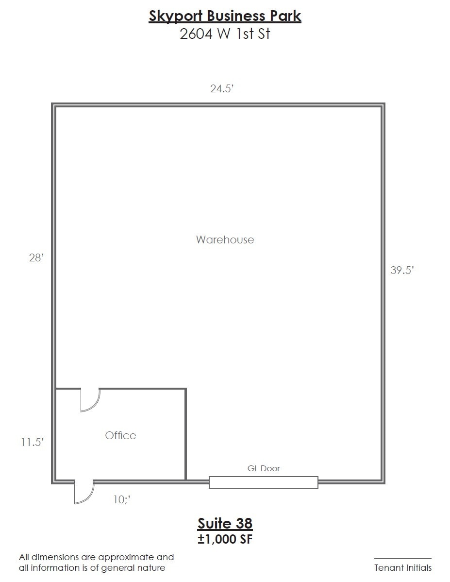 2420 W 1st St, Tempe, AZ à louer Plan d’étage– Image 1 sur 1