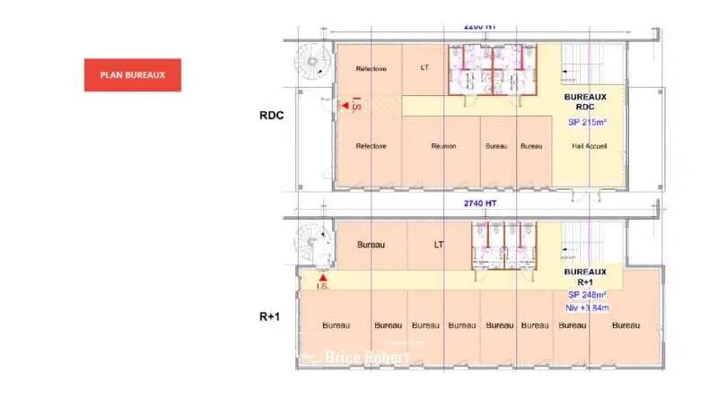 Bureau dans Mions à louer - Plan d’étage – Image 3 sur 4