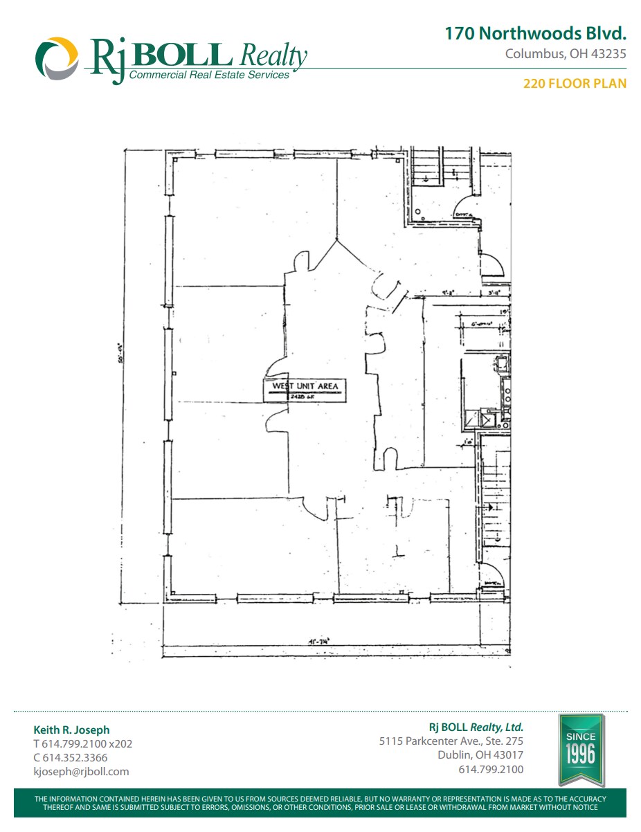 170 Northwoods Blvd, Columbus, OH à louer Plan d’étage– Image 1 sur 1