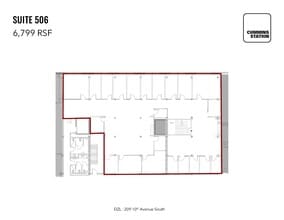 209 10th Ave S, Nashville, TN à louer Plan d’étage– Image 1 sur 1