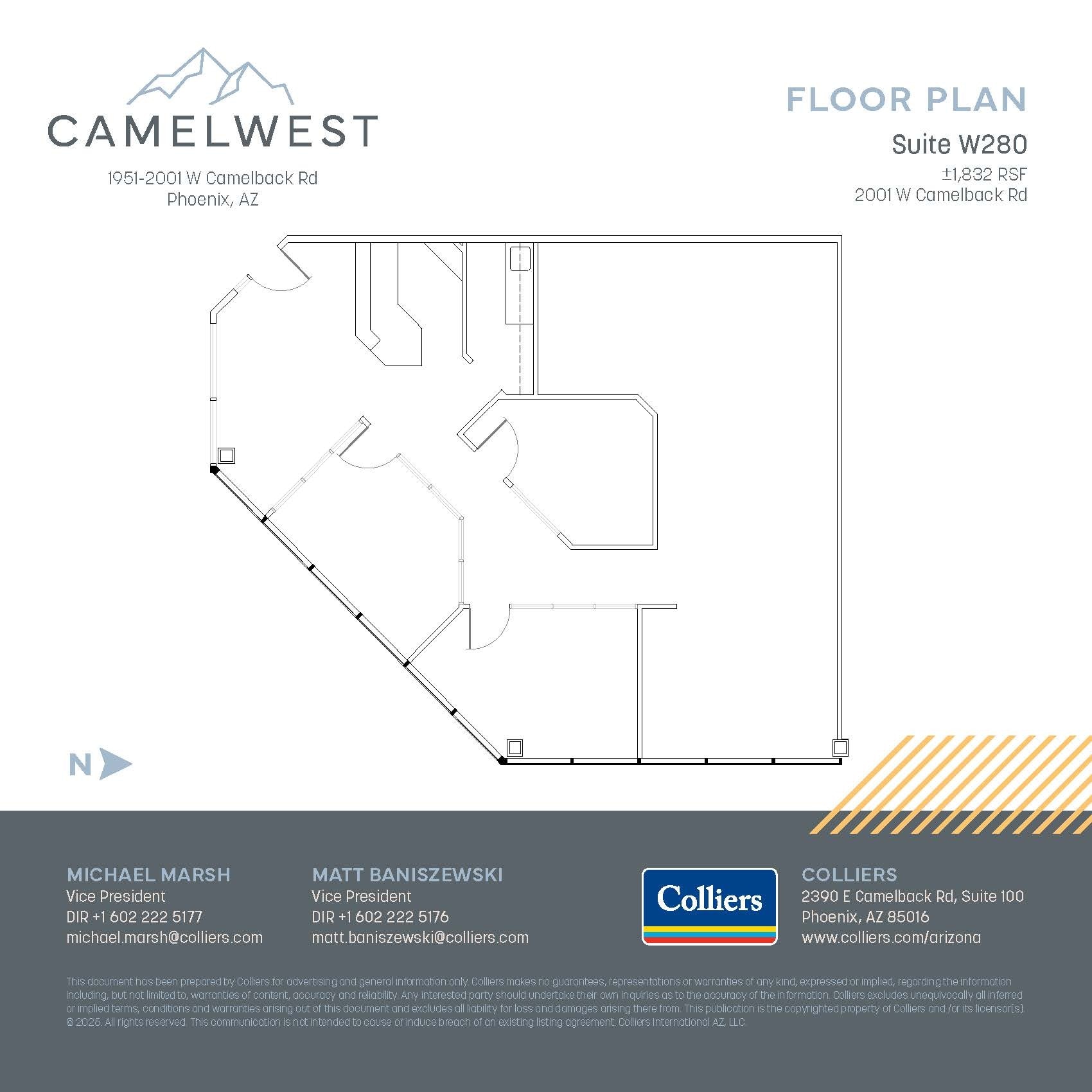 2001 W Camelback Rd, Phoenix, AZ à louer Plan d’étage– Image 1 sur 1