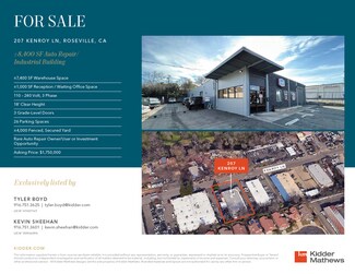 Plus de détails pour 207 Kenroy Ln, Roseville, CA - Industriel/Logistique à vendre