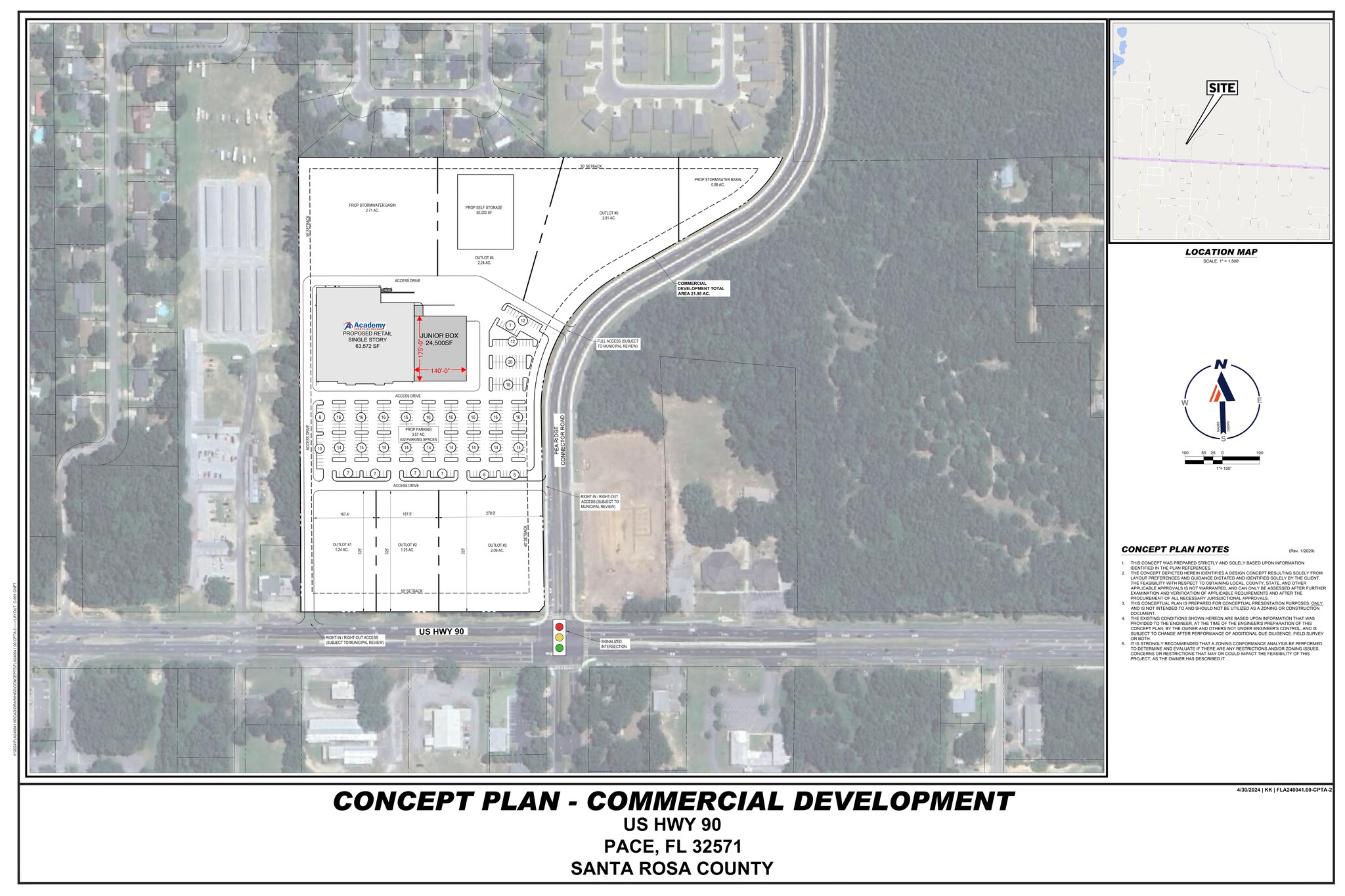 5240 Highway 90, Pace, FL à louer Plan de site– Image 1 sur 2