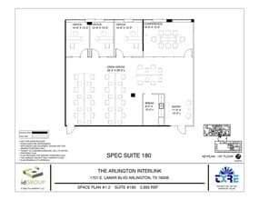 1701 E Lamar Blvd, Arlington, TX à louer Plan d’étage– Image 2 sur 2
