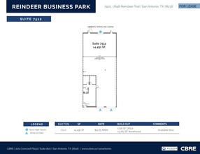 7492-7522 Reindeer Trl, San Antonio, TX à louer Plan d’étage– Image 1 sur 1