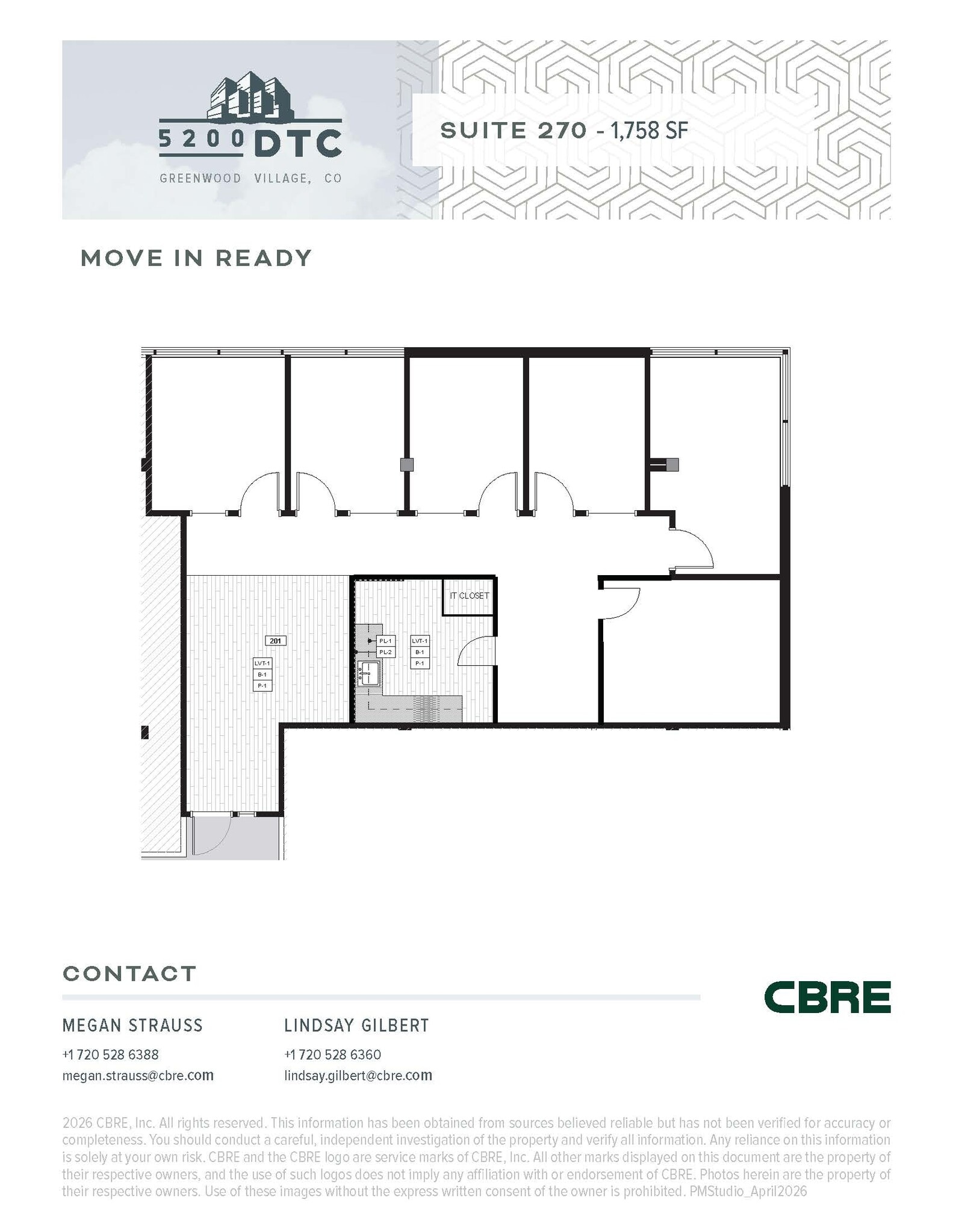 5200 Dtc Pky, Greenwood Village, CO à louer Plan d’étage– Image 1 sur 1