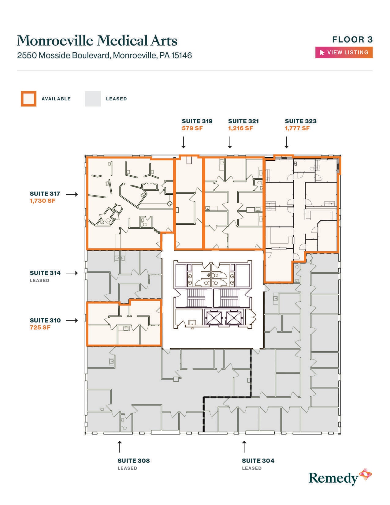 2550 Mosside Blvd, Monroeville, PA à louer Plan d’étage– Image 1 sur 1