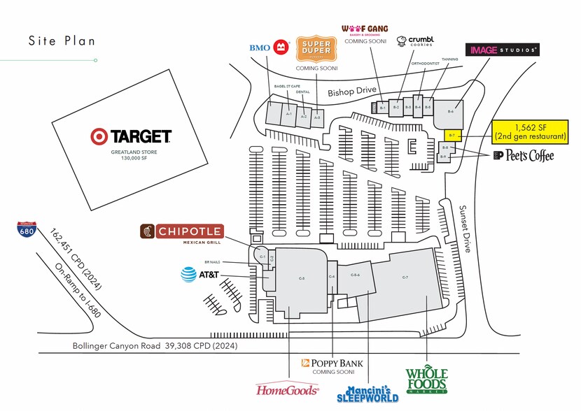 100-120 Sunset Dr, San Ramon, CA à louer - Plan de site – Image 3 sur 3