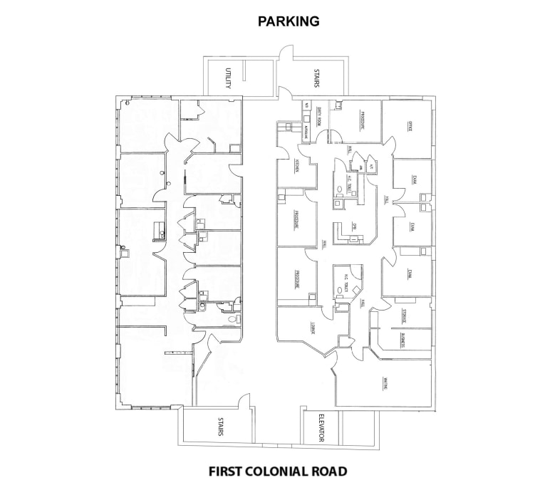 1101 First Colonial Rd, Virginia Beach, VA à louer Plan d’étage– Image 1 sur 1